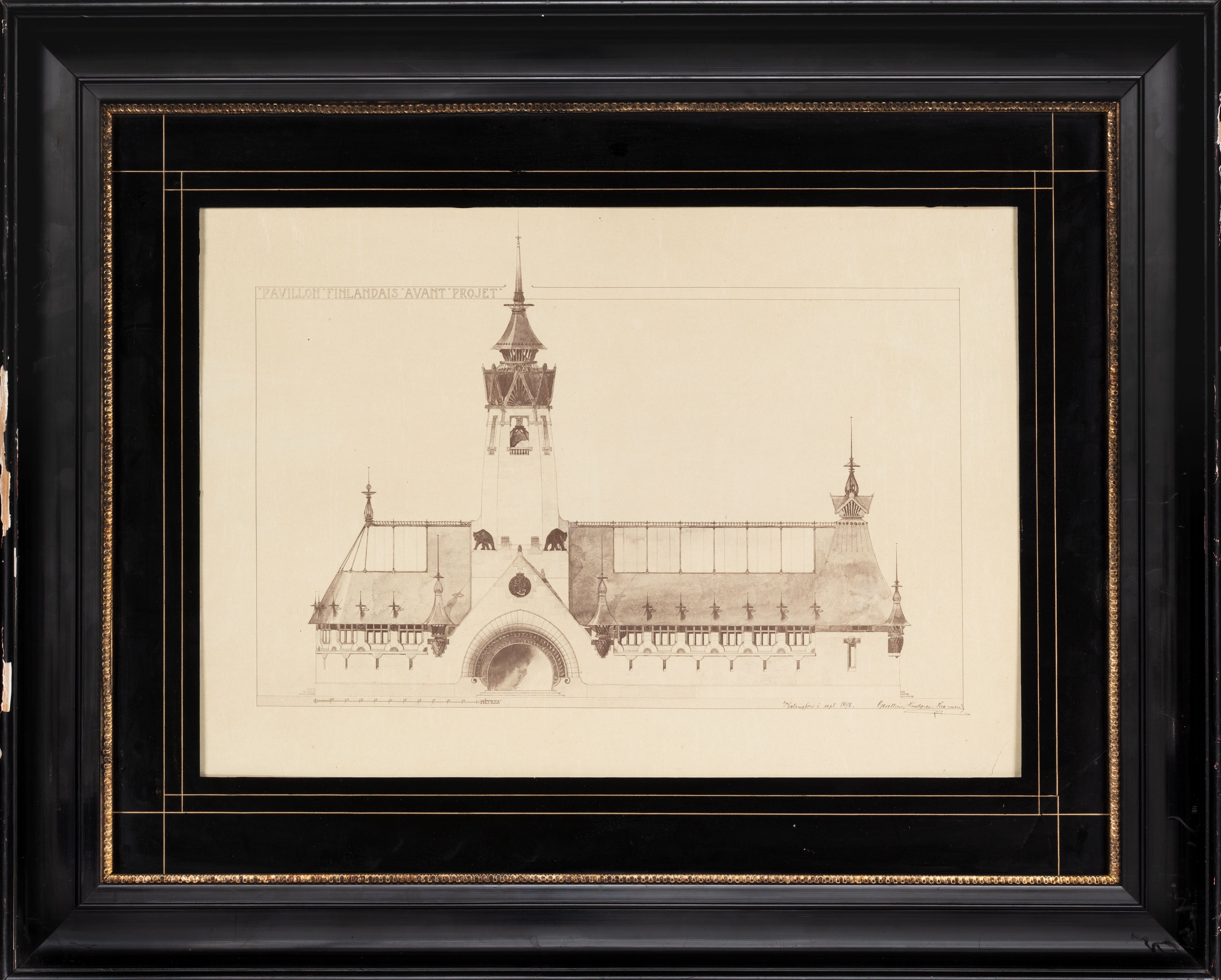 Fotografi av byggnadsritning